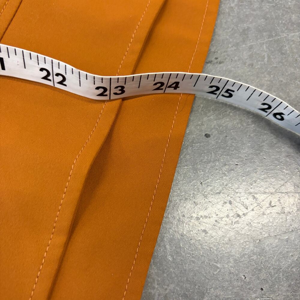 A. Putnam Long Sleeve Polo Golf Business Terra Orange Rust Stripe Trim Top Small - Picture 5 of 5